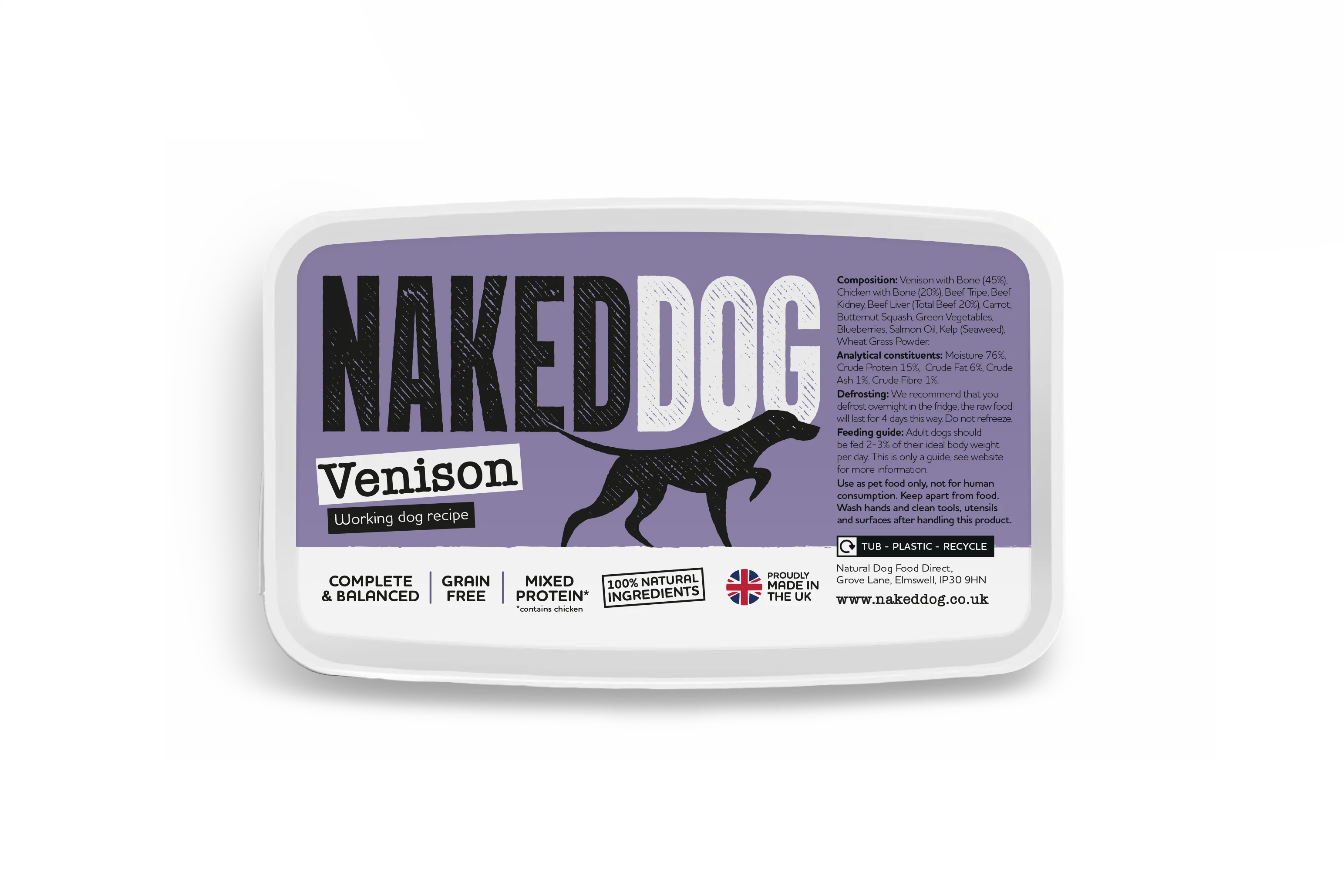 NAKEDDOG Original Venison 500g - Image 3
