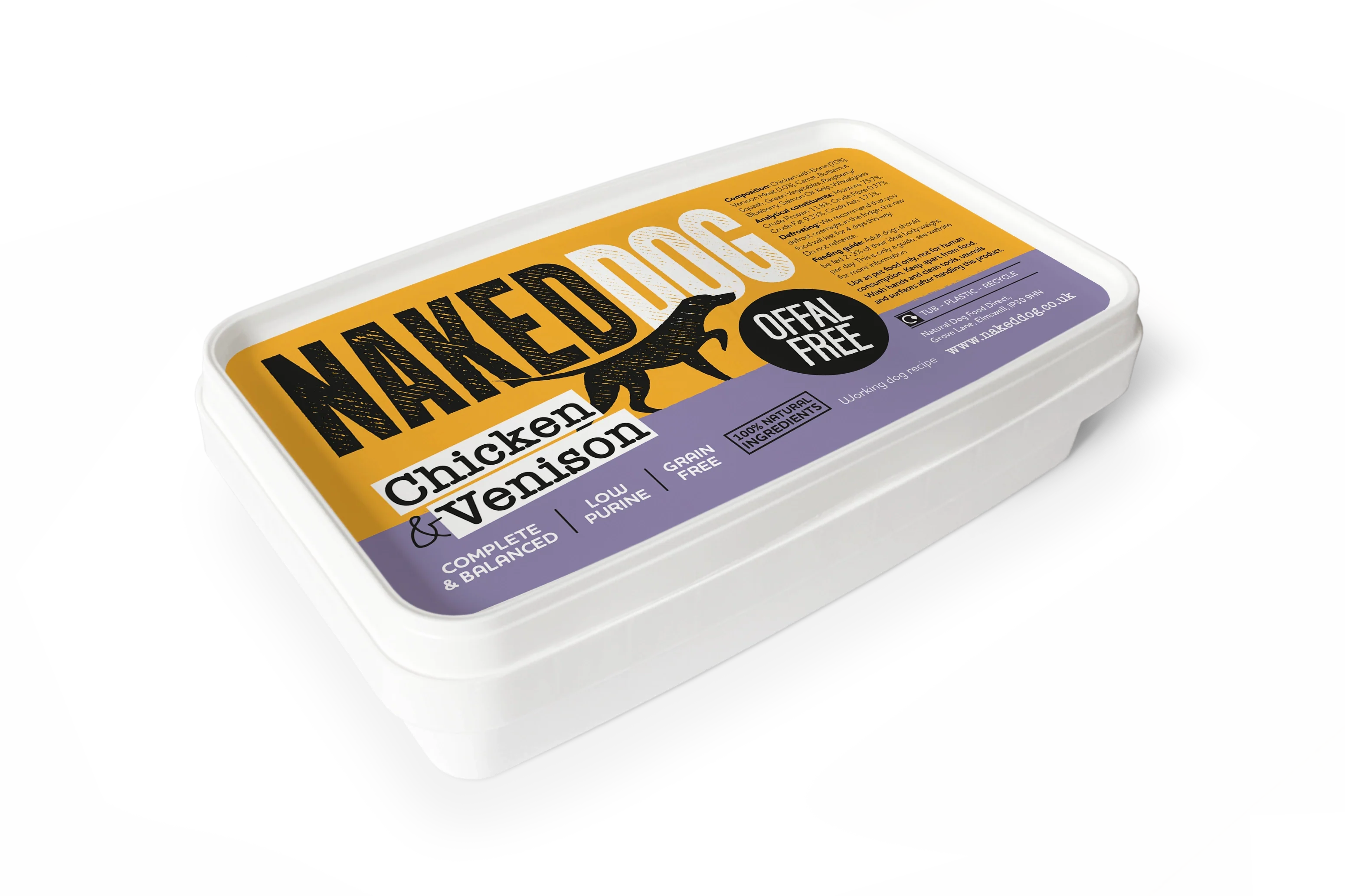NAKEDDOG Offal Free Chicken & Venison 500g - Image 2