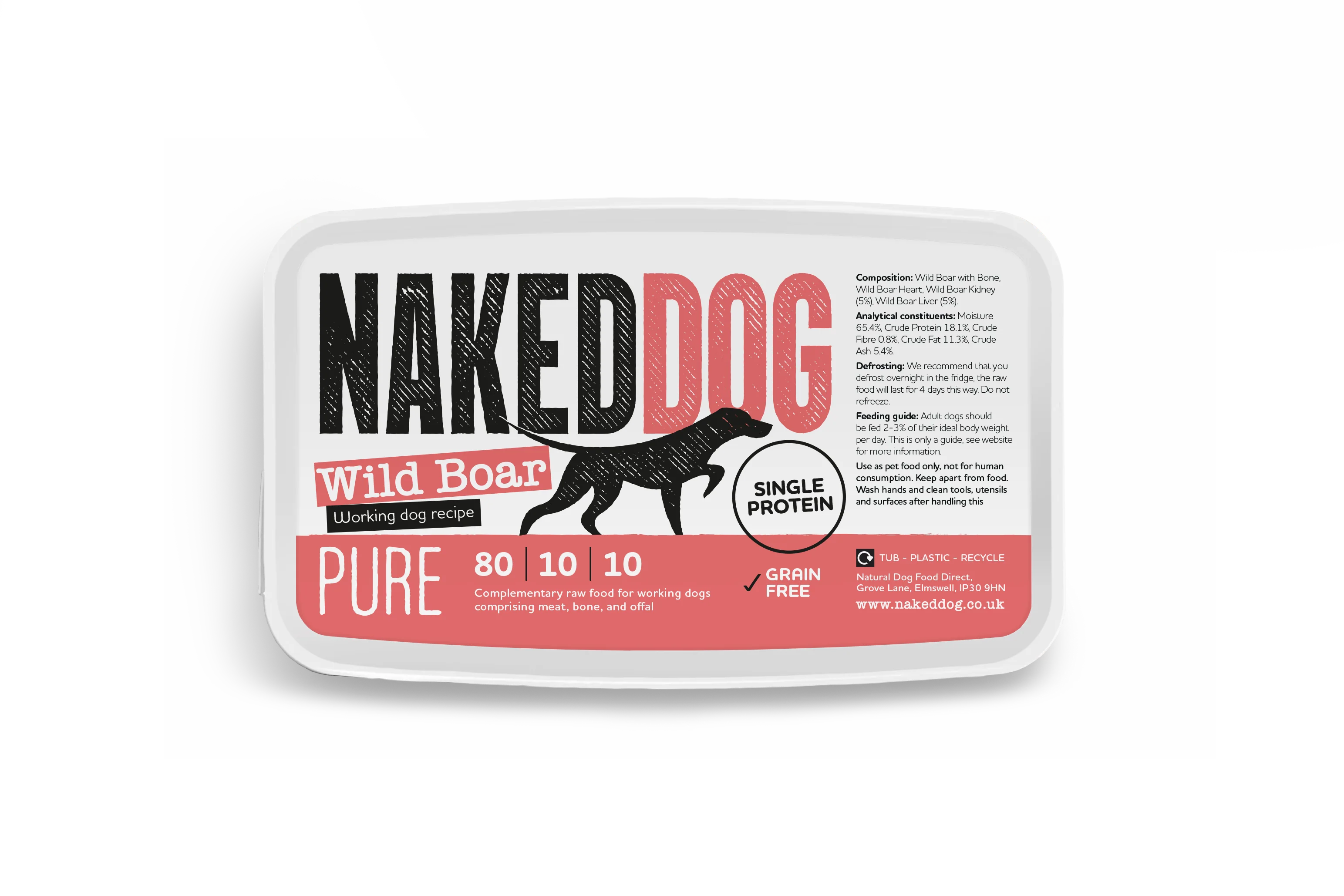 NAKEDDOG PURE 80/10/10 Wild Boar 500g - Image 3
